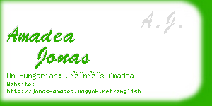 amadea jonas business card